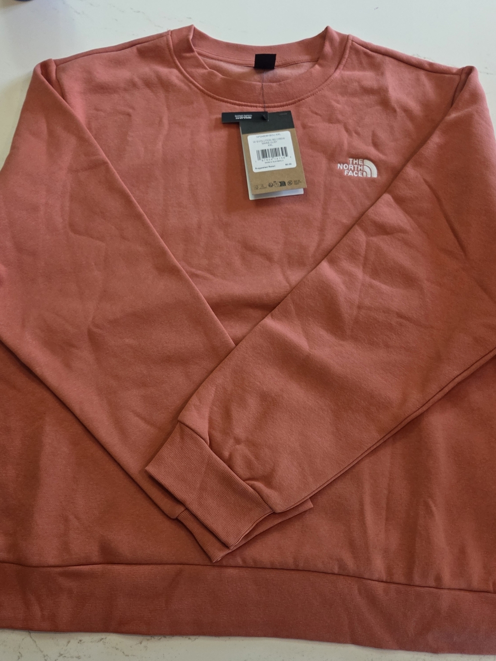 The North Face Women's Crewneck Sweatshirt in Coral